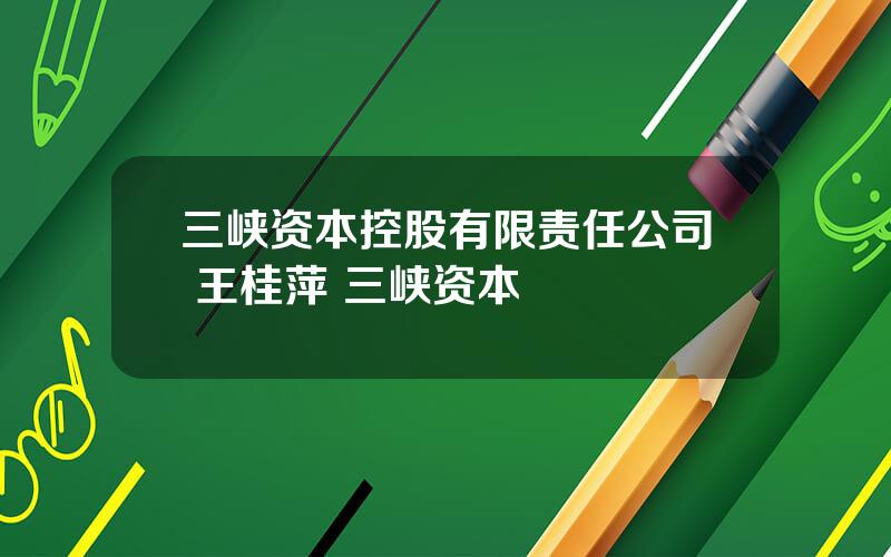 三峡资本控股有限责任公司 王桂萍 三峡资本